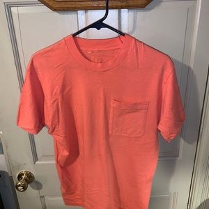Plain orange t shirt with pocket